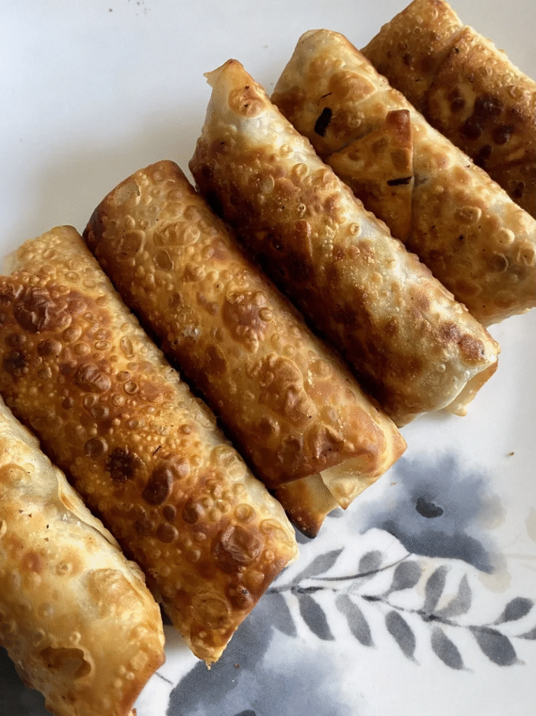 Kohlrabi Eggrolls close-up