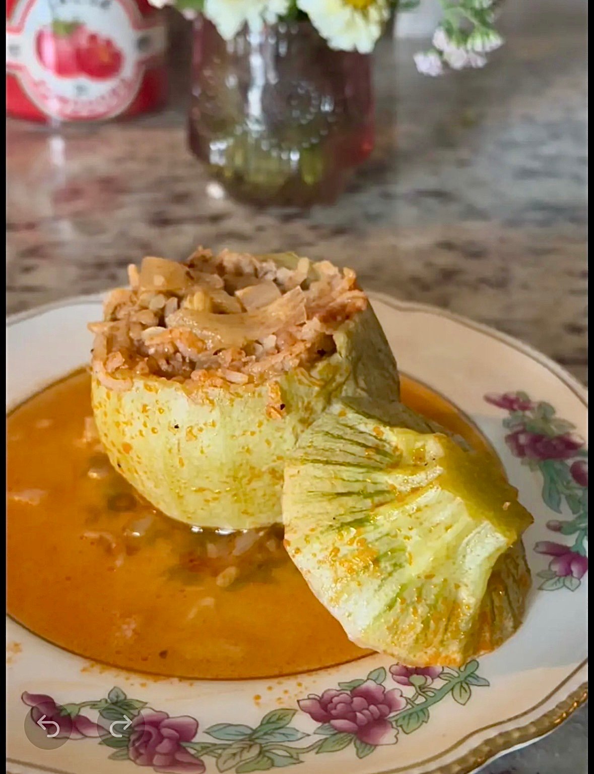Stuffed Ronde de Nice Squash