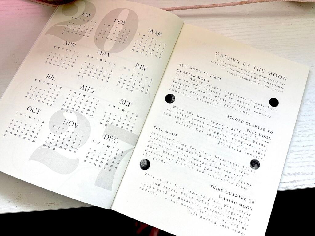 Garden with the Moon - 2027 Monthly Garden Planner