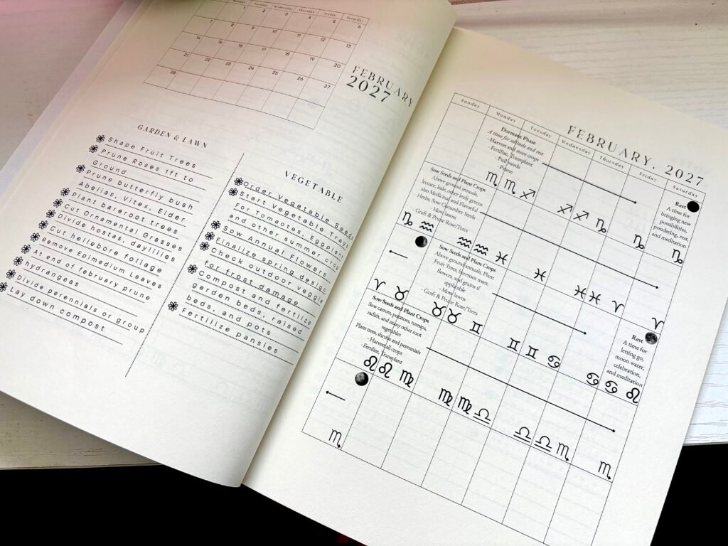 Garden with the Moon - 2027 Monthly Garden Planner