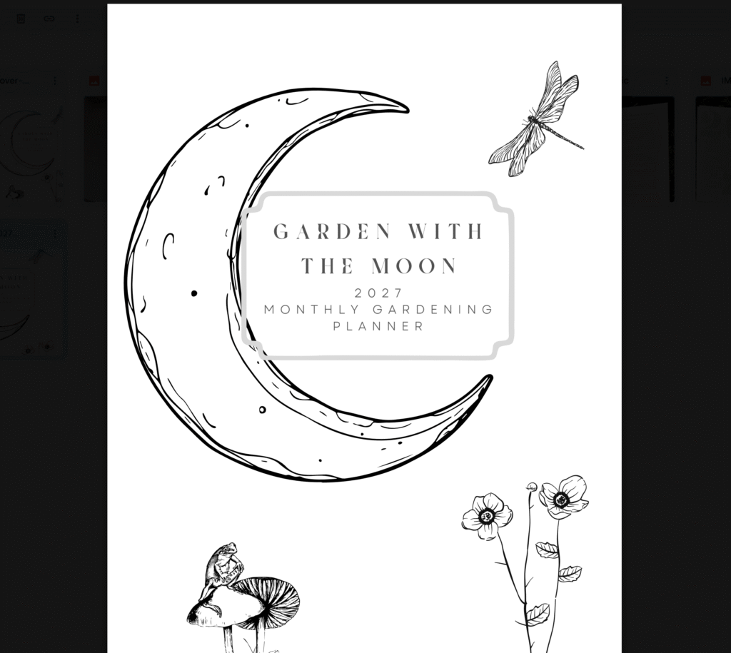 Garden with the Moon - 2027 Monthly Garden Planner - Digital