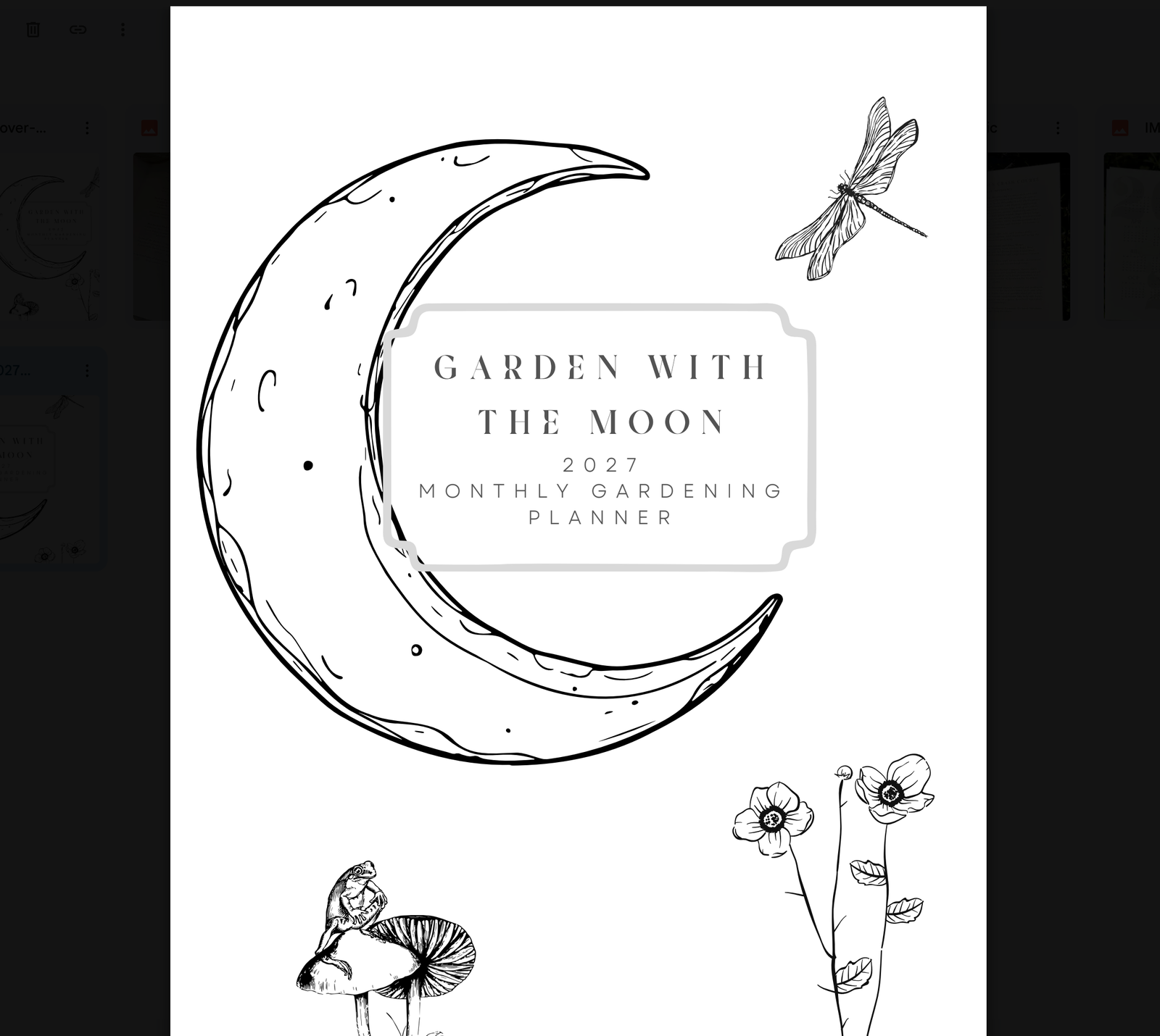 Garden with the Moon - 2027 Monthly Garden Planner - Digital