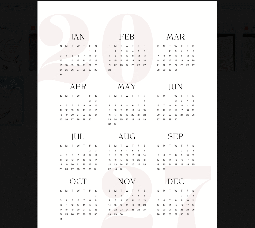 Garden with the Moon - 2027 Monthly Garden Planner - Digital Download