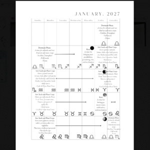 Garden with the Moon - 2027 Monthly Garden Planner - Digital Download - Image 5