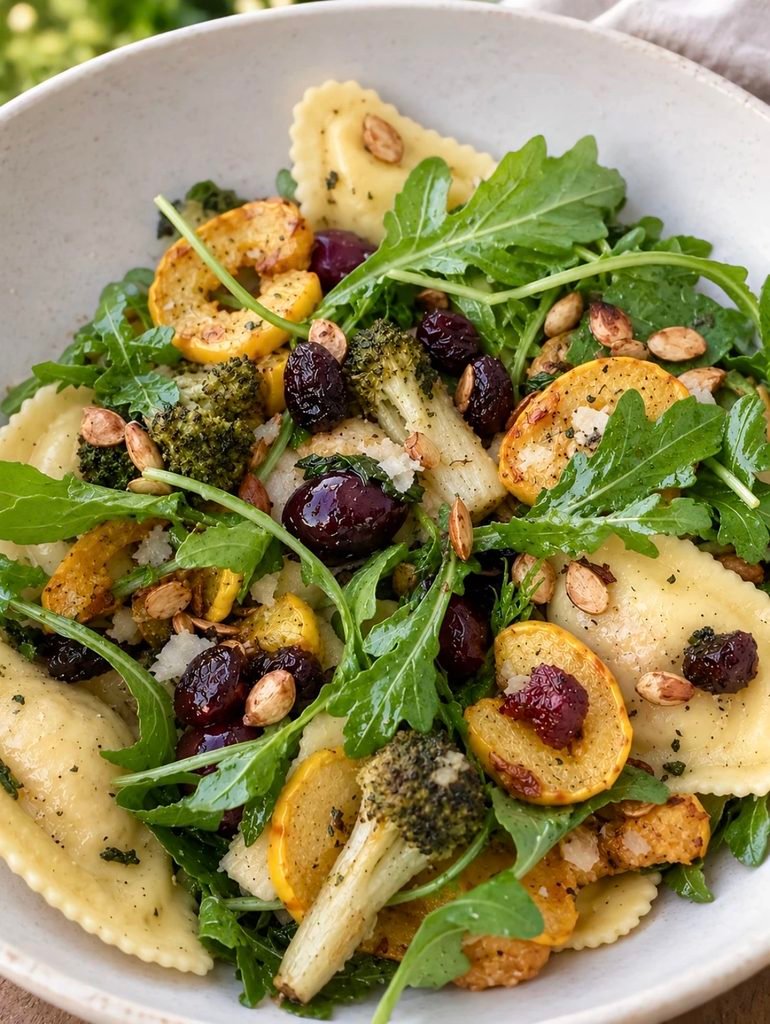 Fall Butternut Squash Ravioli Pasta Salad